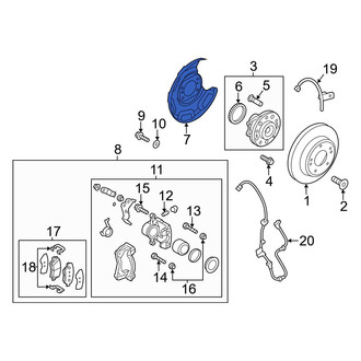 Hyundai OE - Rear Left Brake Dust Shield