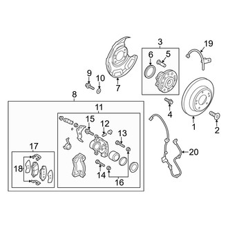 Hyundai OE - Rear Suspension - Brake Components