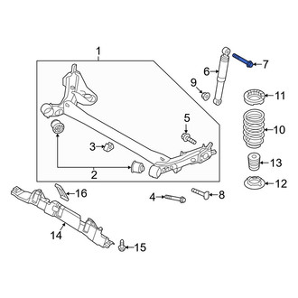 Hyundai OE - Upper Suspension Shock Absorber Bolt