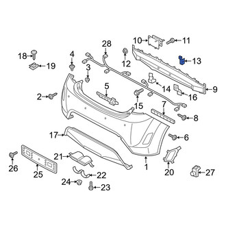 Hyundai OE - Right Inner Bumper Impact Bar Bracket