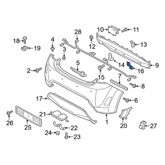 Hyundai OE - Upper Bumper Impact Bar Bracket