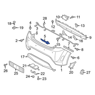 Hyundai OE - Rear Left Bumper Cover Reinforcement