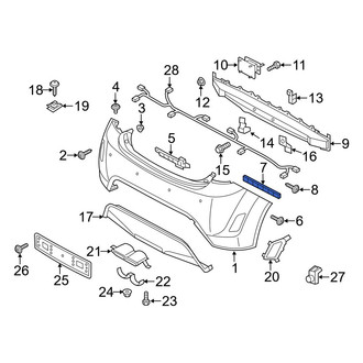 Hyundai OE - Rear Right Bumper Cover Bracket