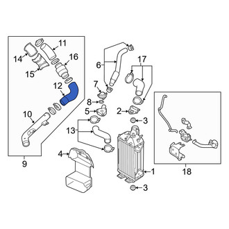 Hyundai OE - Center Intercooler Pipe