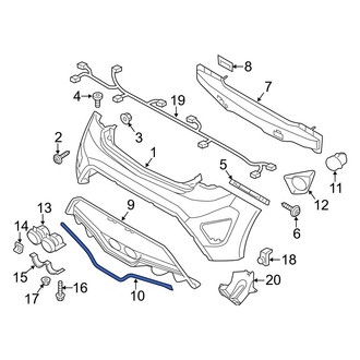 Hyundai OE - Rear Bumper Trim