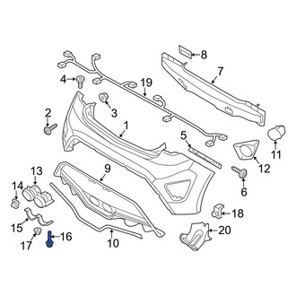 Hyundai OE - Exhaust Tail Pipe Tip Bolt