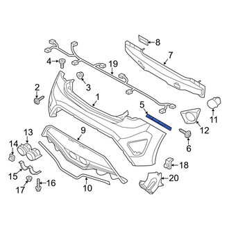 Hyundai OE - Rear Right Bumper Cover Bracket