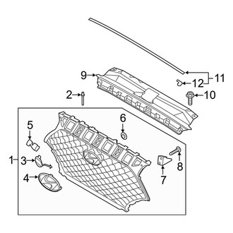 Hyundai OE - Front Bumper & Grille - Grille & Components