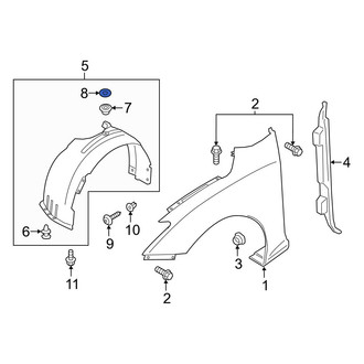 Hyundai OE - Floor Pan Splash Shield Clip
