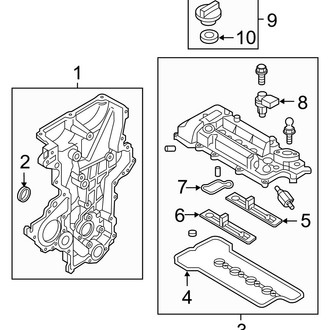Hyundai OE - Engine / Transaxle - Valve & Timing Covers (1.6L)