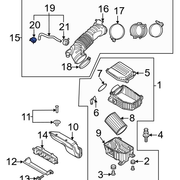 Hyundai OE 1472018906S PCV Valve Hose Clamp