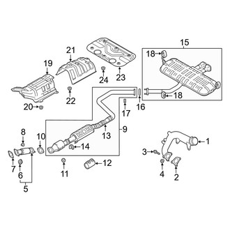 Hyundai OE - Exhaust System - Exhaust Components (1.6L)