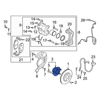 Hyundai OE - Front Wheel Bearing and Hub Assembly