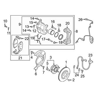 Hyundai OE - Front Suspension - Brake Components