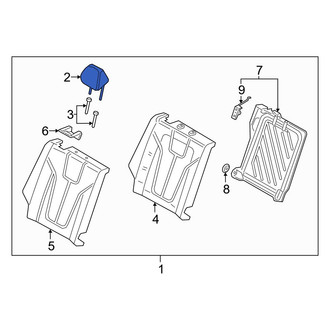 Hyundai OE - Rear Right Headrest