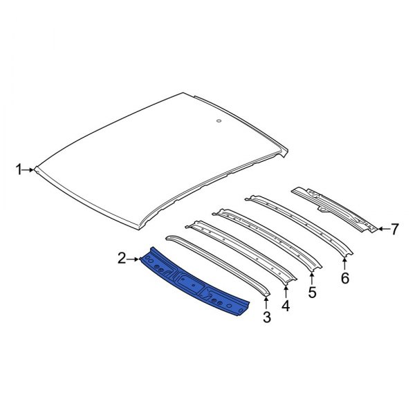 Hyundai OE 67121J3000 Front Roof Header Panel