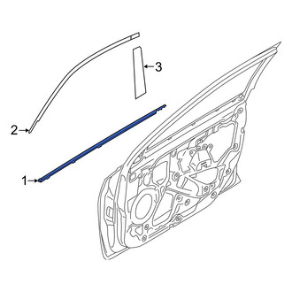 Hyundai OE - Front Left Door Belt Molding