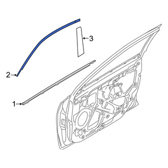 Hyundai OE - Front Right Upper Black Out Tape