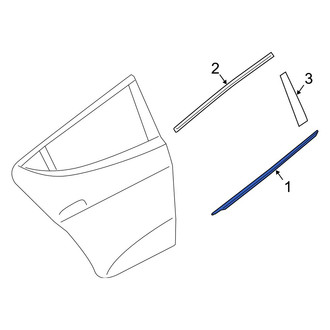 Hyundai OE - Rear Right Door Belt Molding