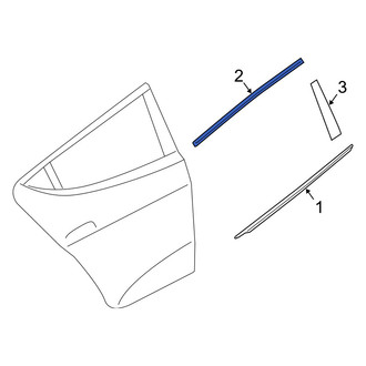 Hyundai OE - Rear Right Upper Black Out Tape