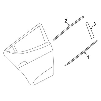 Hyundai OE - Rear Door - Exterior Trim