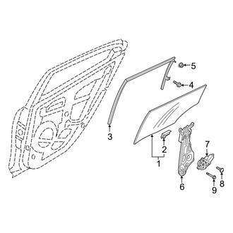 Hyundai OE - Rear Door - Glass & Hardware