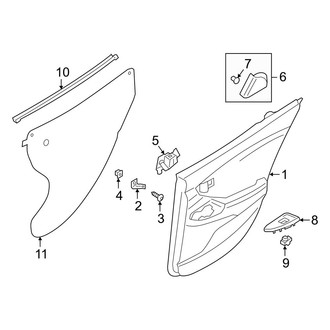 Hyundai OE - Rear Door - Interior Trim (Base / Premium / Turbo / Turbo R-Spec / Turbo Ultimate)