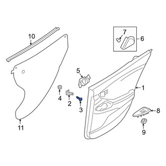 Hyundai OE - Rear Right Door Interior Trim Panel Screw