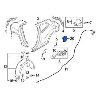 Hyundai OE - Rear Right Quarter Panel Vent