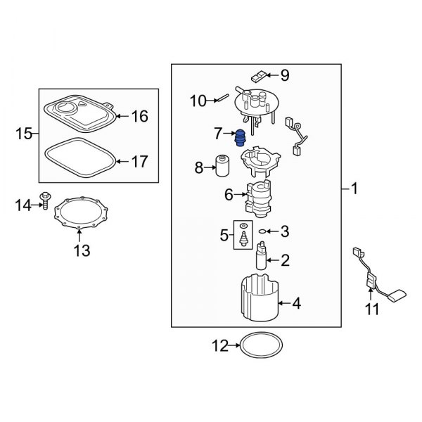 Hyundai OE 311903X000 Fuel Tank Vent Valve