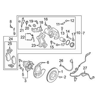Hyundai OE - Rear Suspension - Brake Components