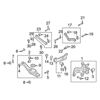 Hyundai OE - Rear Suspension - Suspension Components (Base / Premium / Turbo / Turbo R-Spec / Turbo Ultimate)