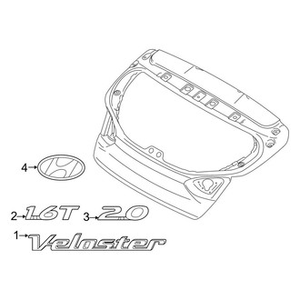 Hyundai OE - Lift Gate - Exterior Trim