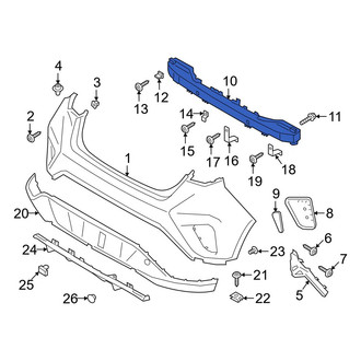 Hyundai OE - Rear Bumper Impact Bar