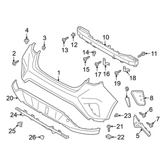 Hyundai OE - Rear Bumper - Bumper & Components