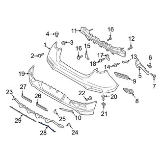Hyundai OE - Rear Left Lower Bumper Trim