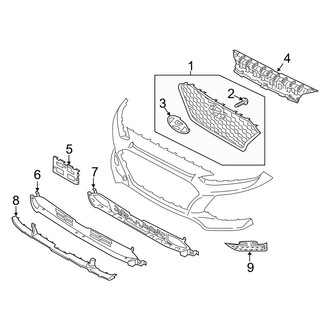 Hyundai OE - Front Bumper & Grille - Grille & Components (Limited / SE / SEL / Ultimate)