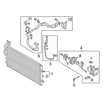 Hyundai OE - Air Conditioner & Heater - Condenser, Compressor & Lines