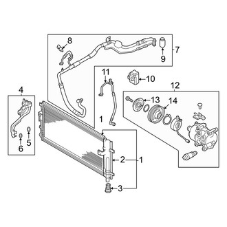 Hyundai OE - Air Conditioner & Heater - Condenser, Compressor & Lines
