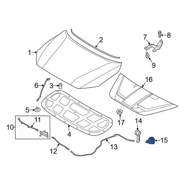 Hood Release Handle Bracket