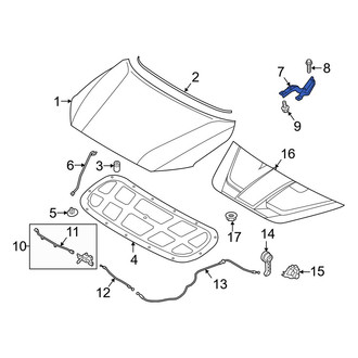 Hyundai OE - Front Left Hood Hinge
