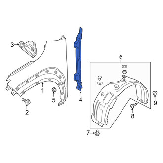 Hyundai OE - Front Left Fender Filler Panel