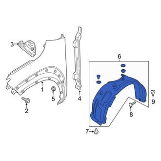 Hyundai OE - Front Right Fender Splash Shield