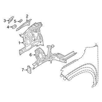 Hyundai OE - Fender - Inner Components