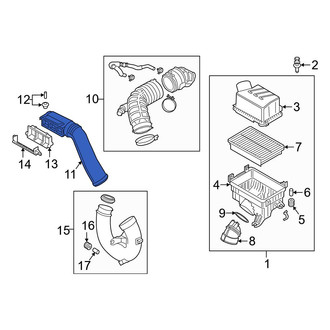 Hyundai OE - Front Upper Engine Air Intake Hose