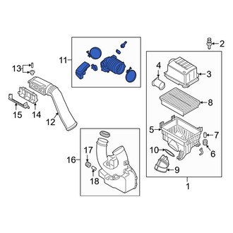 Hyundai OE - Rear Engine Air Intake Hose