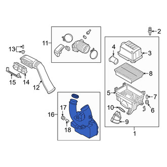 Hyundai OE - Front Lower Engine Air Intake Hose