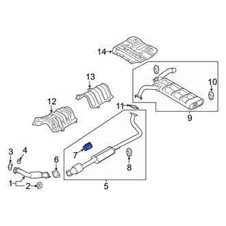 Hyundai OE - Exhaust Muffler Clamp