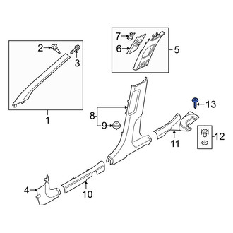Hyundai OE - Door Interior Trim Panel Screw