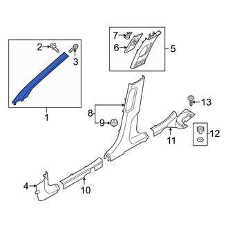 Hyundai OE - Right Outer Body A-Pillar Trim Panel